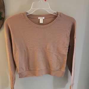 Bozzolo Textured Knit Top in Warm Brown